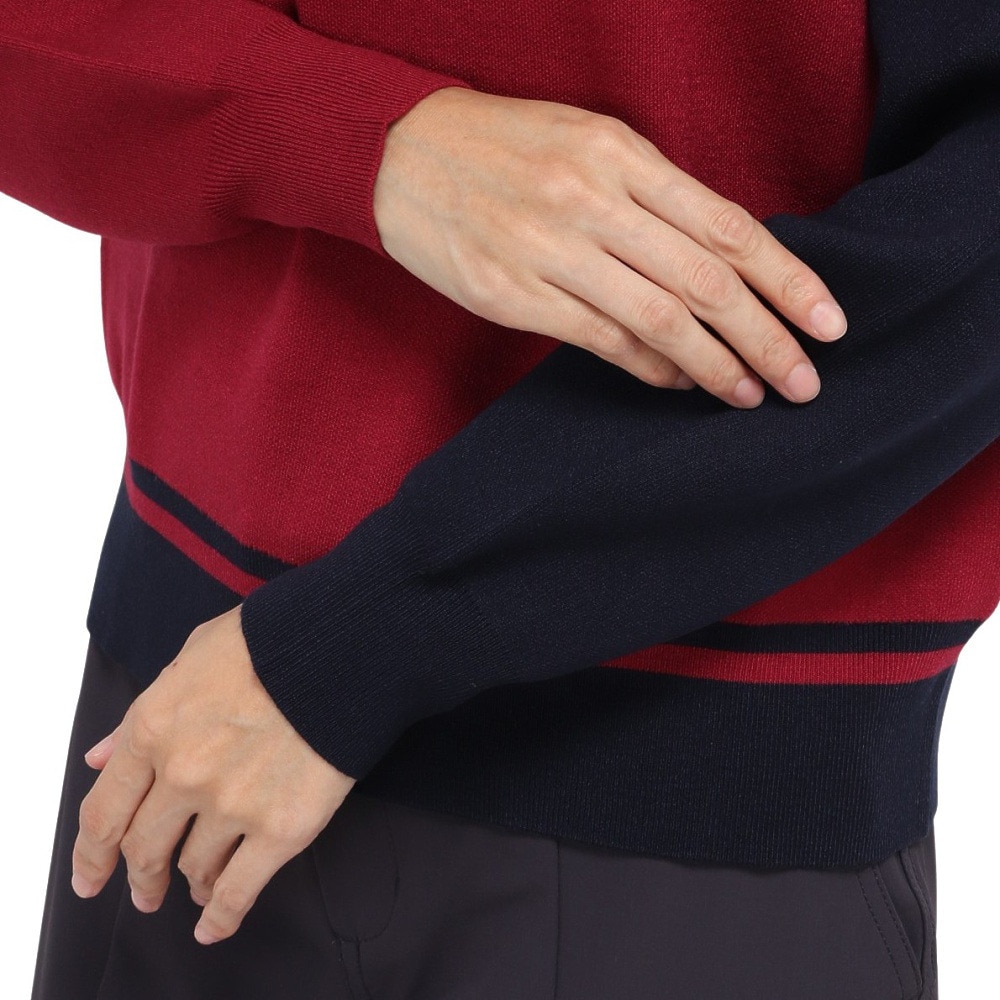 ピン（PING）（レディース）ゴルフウェア 長袖 オフタートル バイカラーニット 622-5275001-100