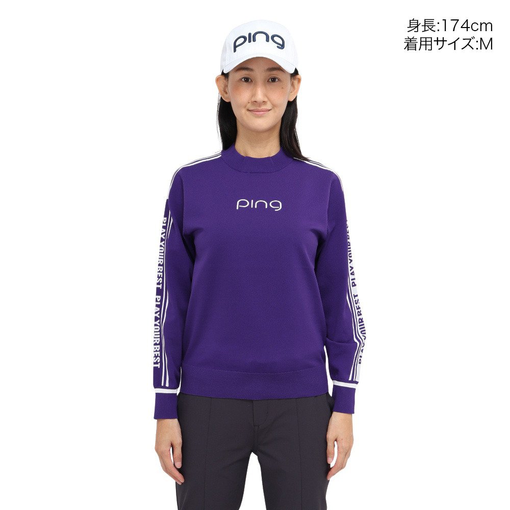 ピン（PING）（レディース）ゴルフウェア 長袖 ロゴジャカード