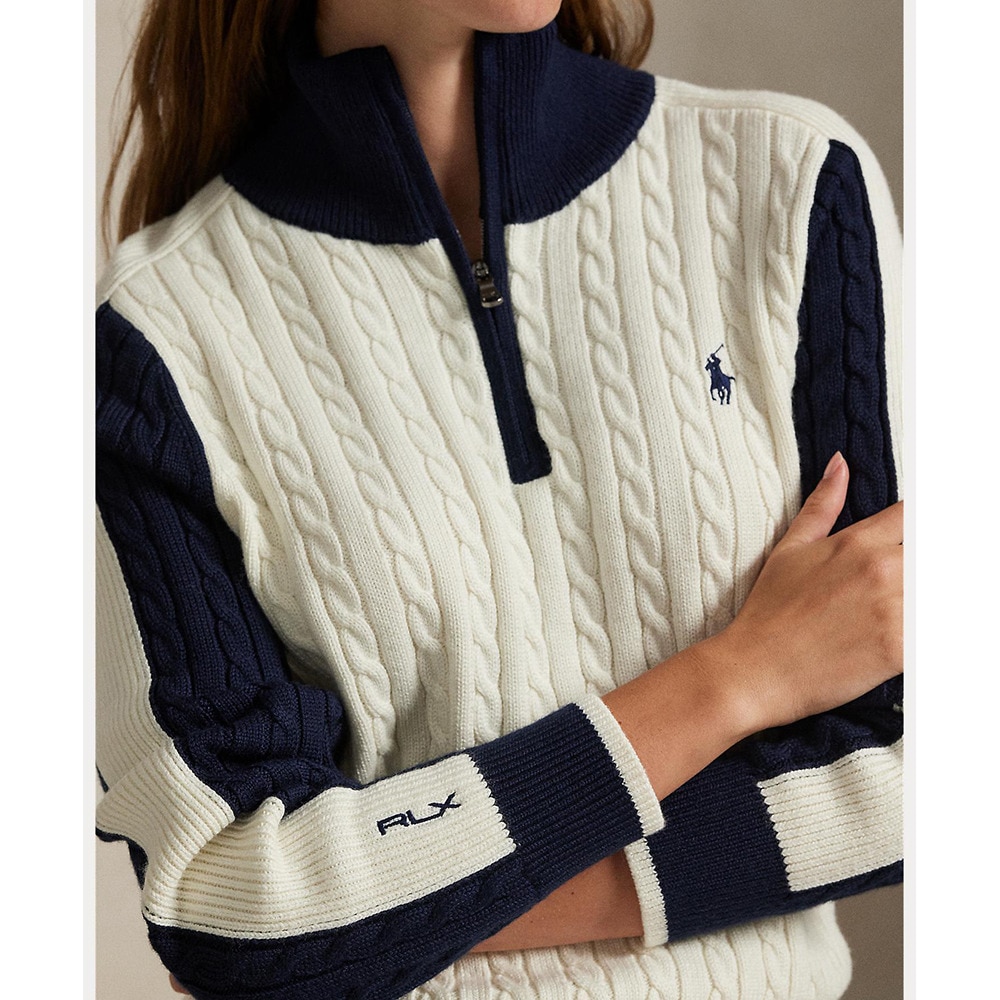 ラルフ ローレン（RALPH LAUREN）（レディース）ゴルフウェア ラグラン ハーフジップセーター WMXGSWENC020079100
