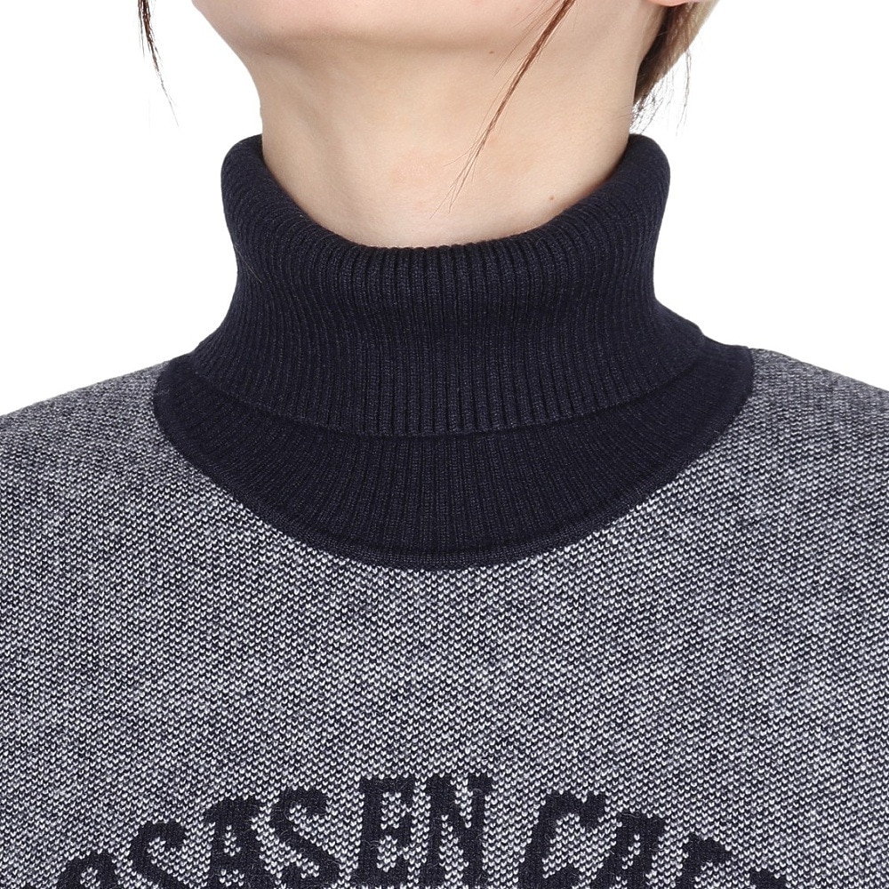 ROSASEN（レディース）ゴルフウェア 保温 ダブルジャカードニット セーター 045-12011-098-24AW