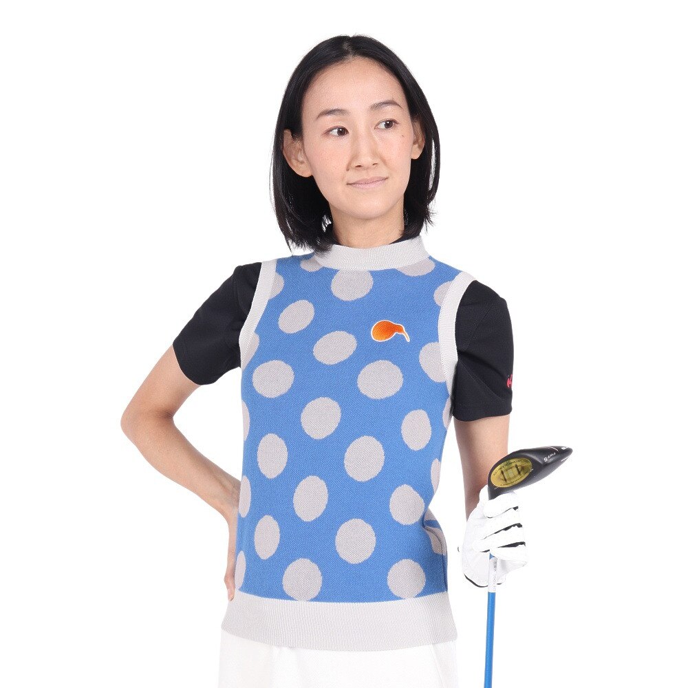 キウイアンドコー（KIWI&CO.）（レディース）ゴルフウェア Dot Summer Knit Vest KIWI8KV01L221-C074★★★