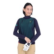 ROSASEN（レディース）ゴルフウェア クールネック 軽量 保温 撥水 防水 ストレッチ バイオシェルストレッチエコニットベスト 045-47871-098