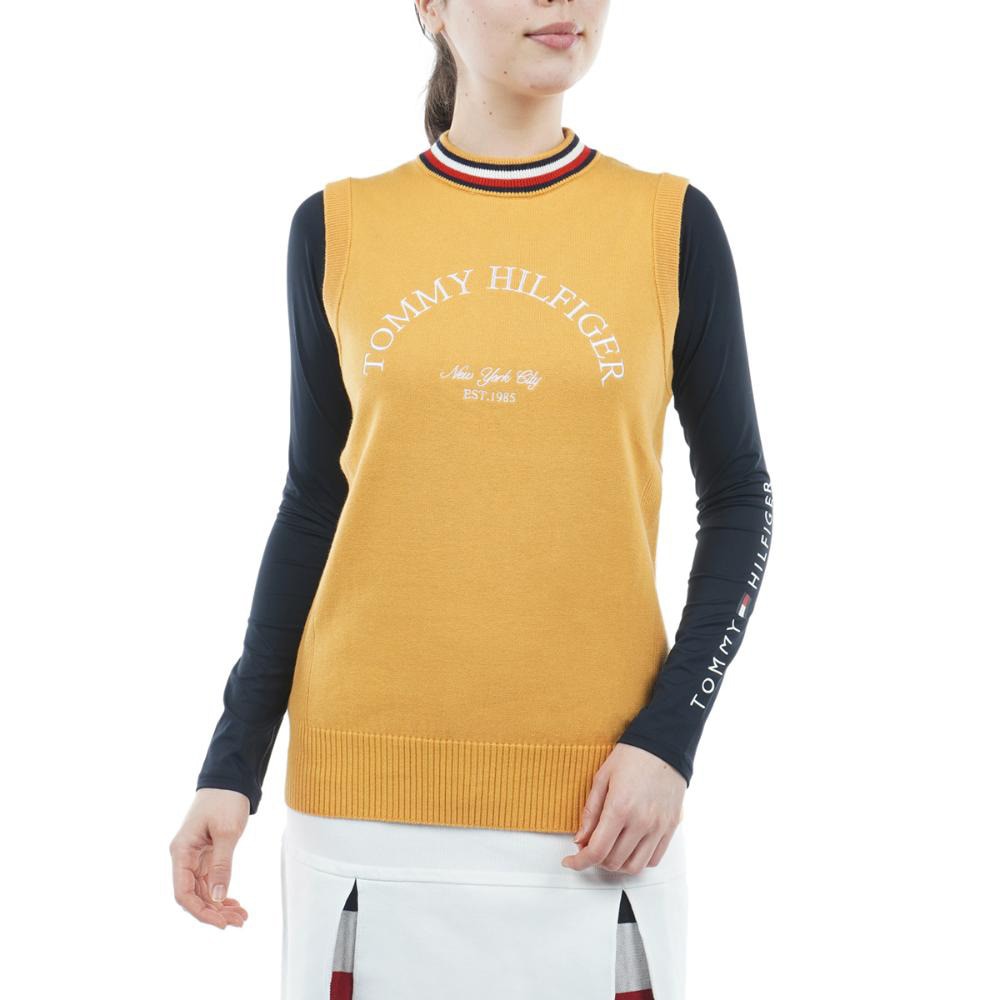 トミー ヒルフィガー ゴルフ（TOMMY HILFIGER GOLF）（レディース）ゴルフウェア 衿トリコ ニットベスト THLA257-CML