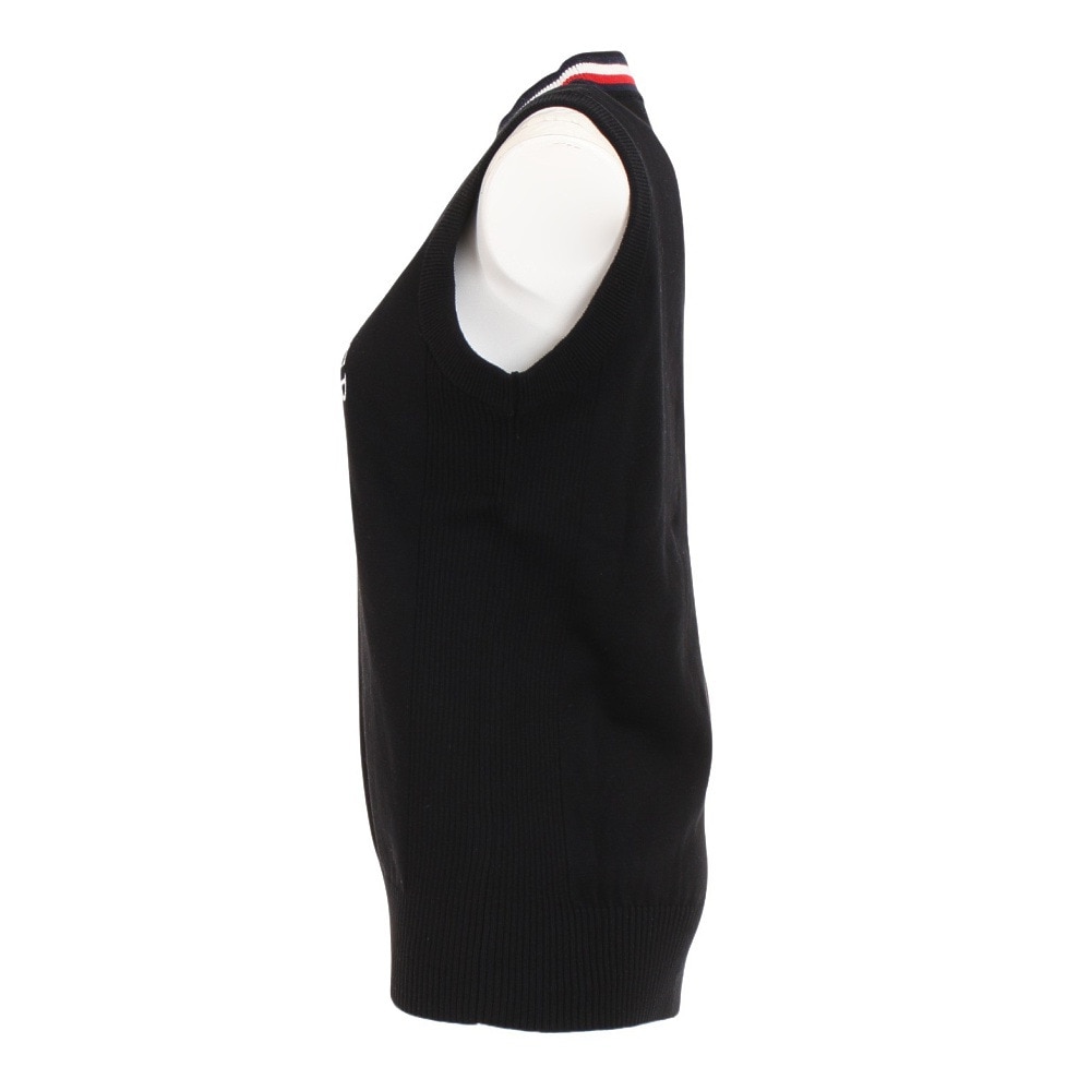 トミー ヒルフィガー ゴルフ（TOMMY HILFIGER GOLF）（レディース）ゴルフウェア グローバルストライプクルーネックベスト THLA257-BLK★★★