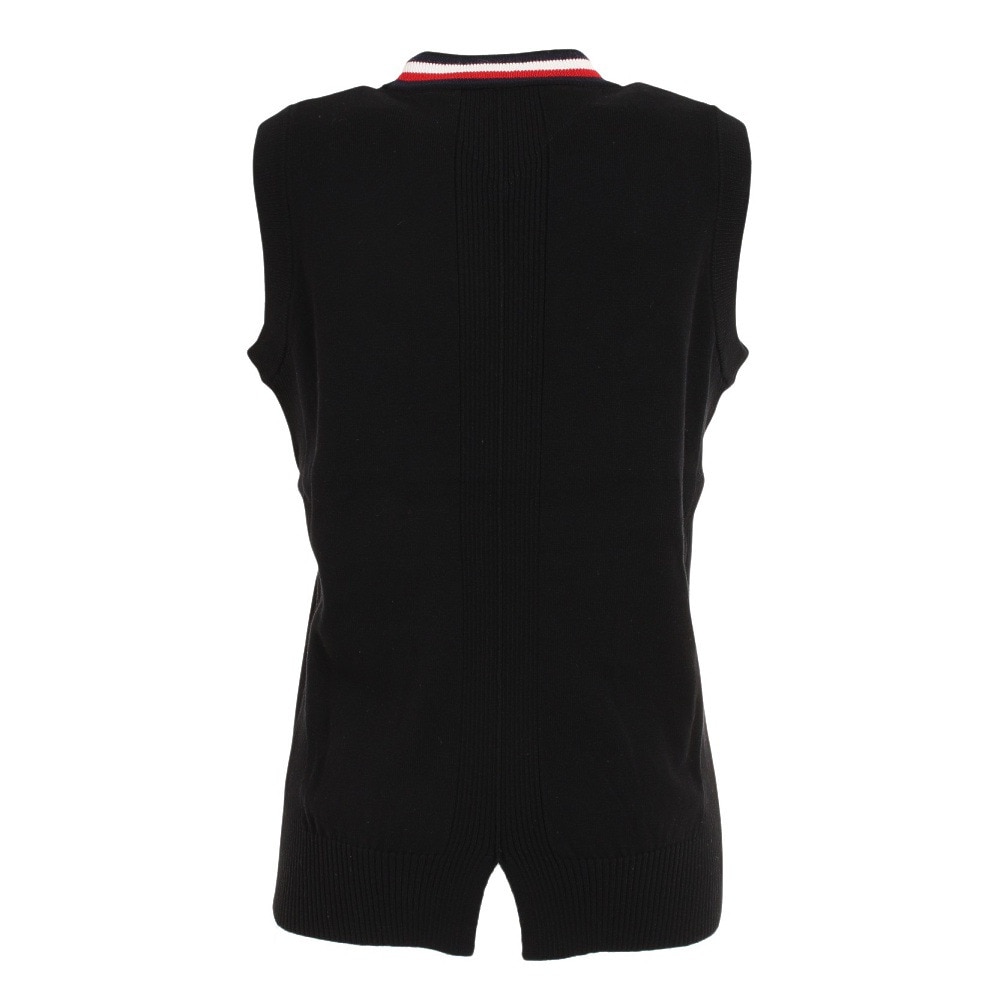 トミー ヒルフィガー ゴルフ（TOMMY HILFIGER GOLF）（レディース）ゴルフウェア グローバルストライプクルーネックベスト THLA257-BLK★★★