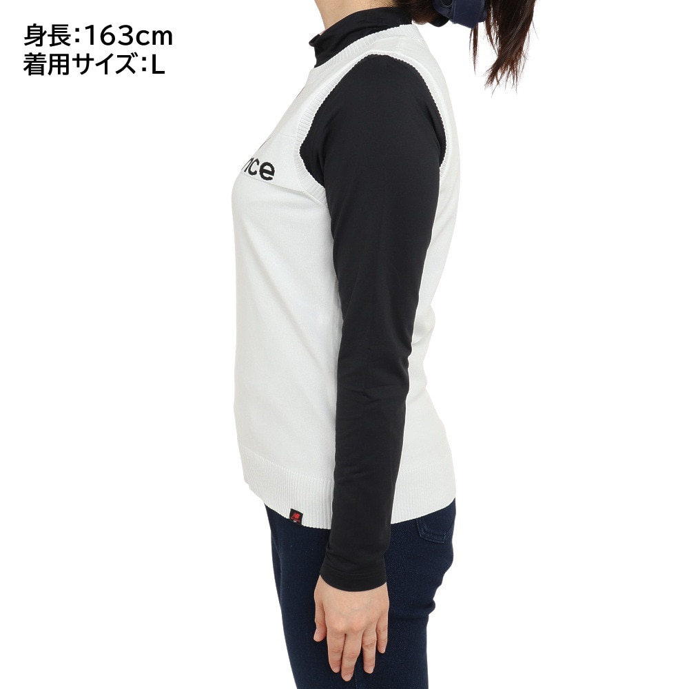 ニューバランス（new balance）（レディース）ゴルフウェア 撥水 ストレッチ 軽量 CREW NECK KNIT VEST 012-3173501-010