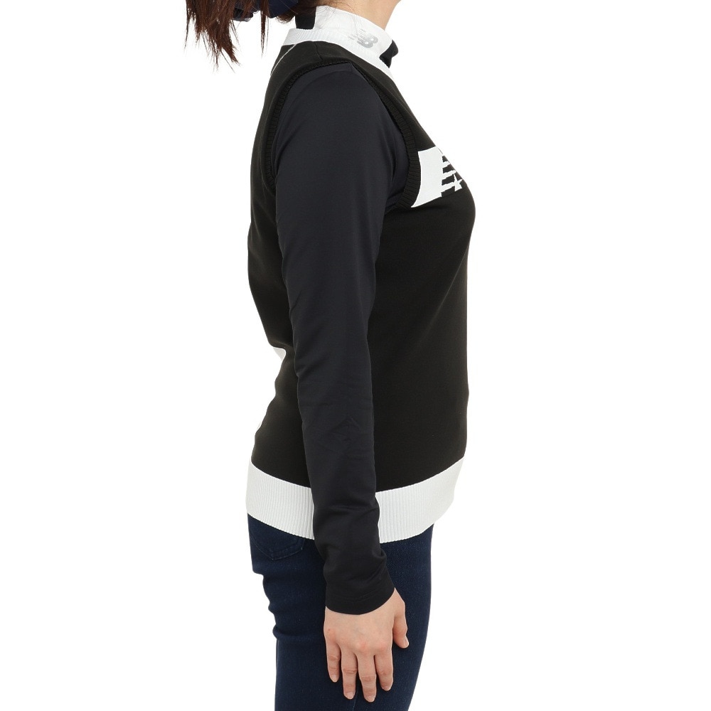 ニューバランス（new balance）（レディース）ゴルフウェア 撥水 ストレッチ 軽量ベスト CREW NECK KNIT VEST 012-3173501-010