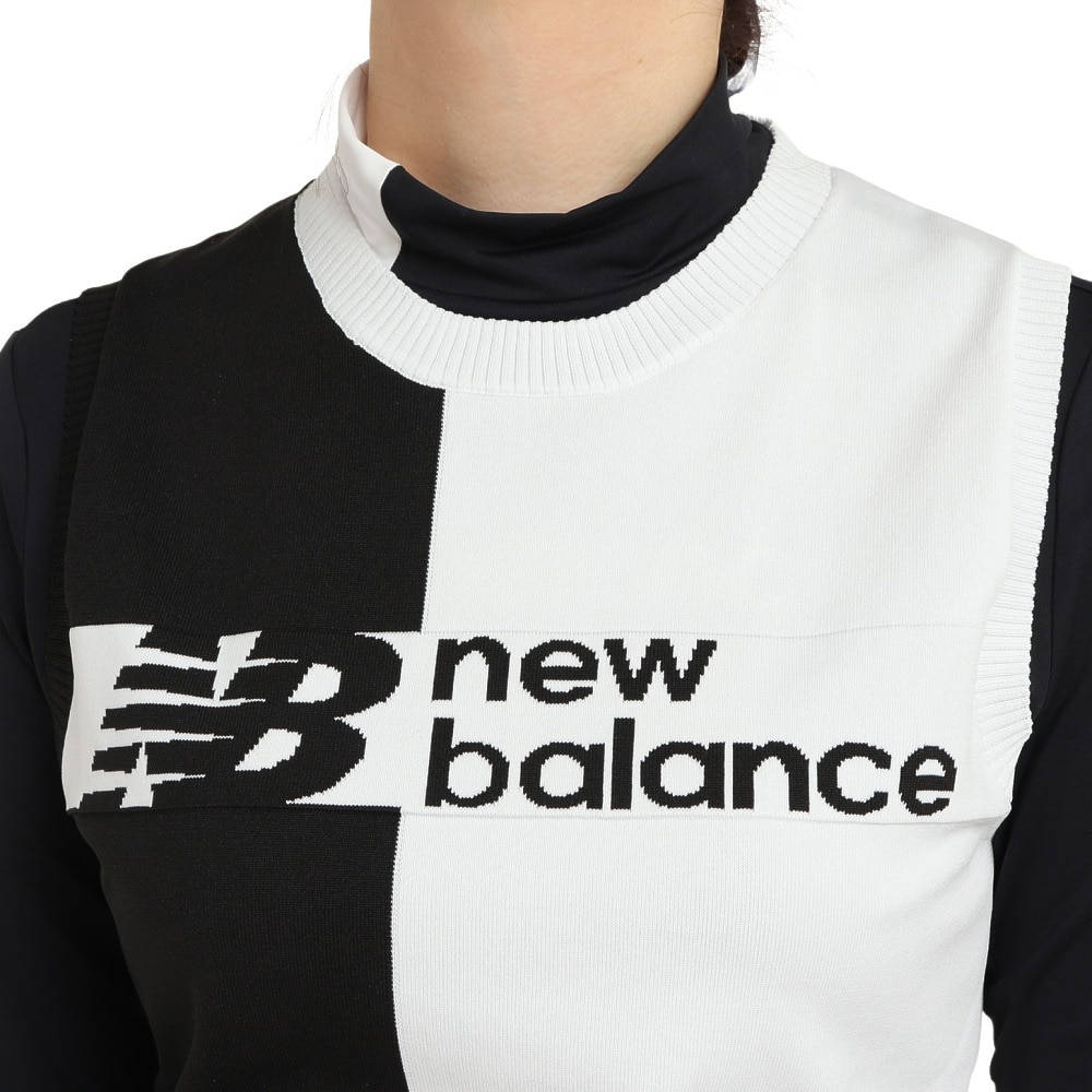 ニューバランス（new balance）（レディース）ゴルフウェア 撥水 ストレッチ 軽量 CREW NECK KNIT VEST 012-3173501-010