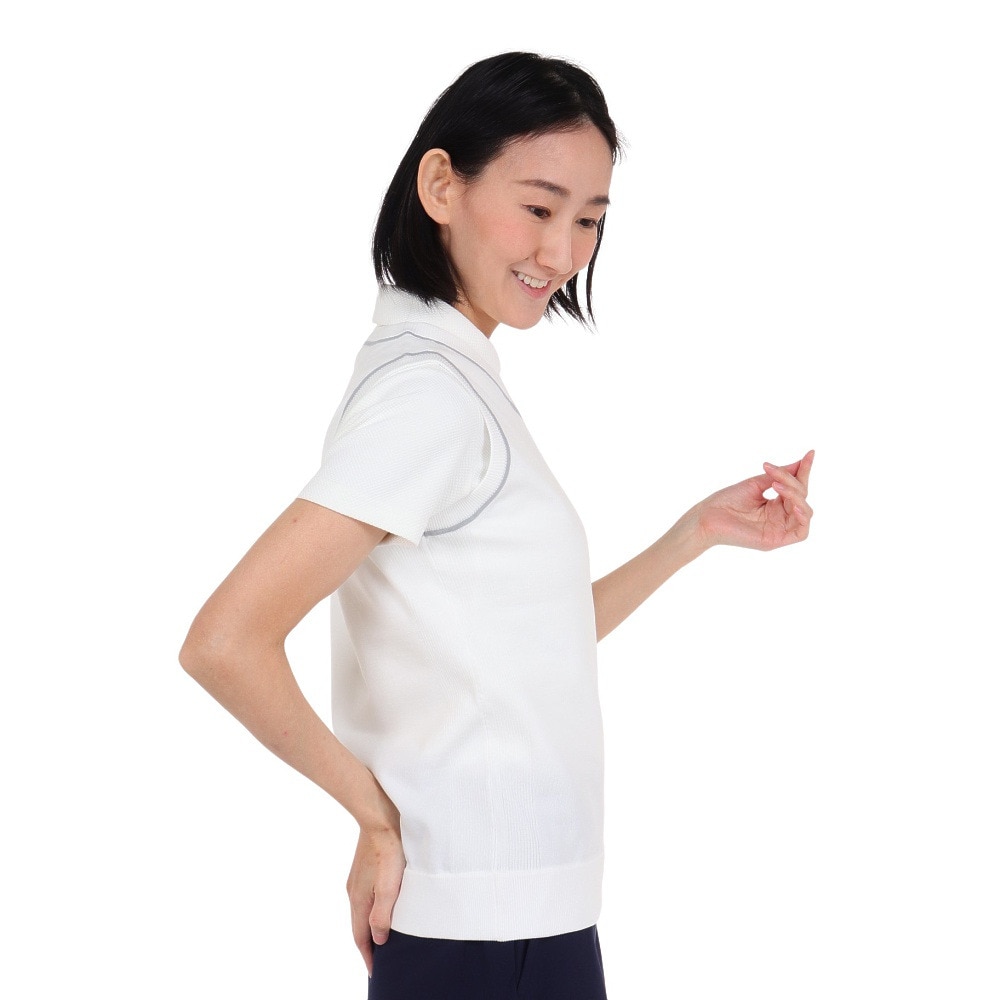 トミーアーマー（Tommy Armour）（レディース）ゴルフウェア Vネック ニットベスト TASL24S070021 WHT