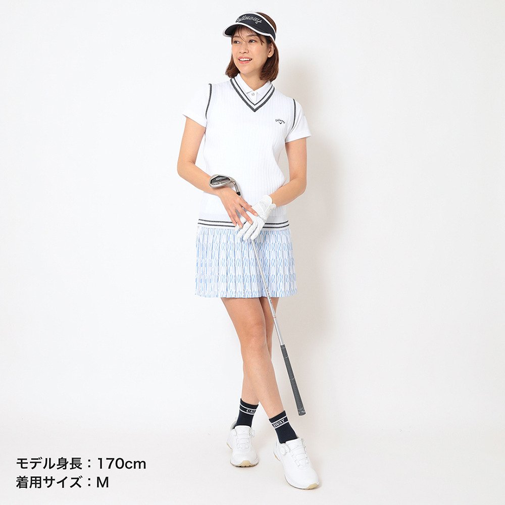 キャロウェイ（CALLAWAY）（レディース）ゴルフウェア リブ編み V