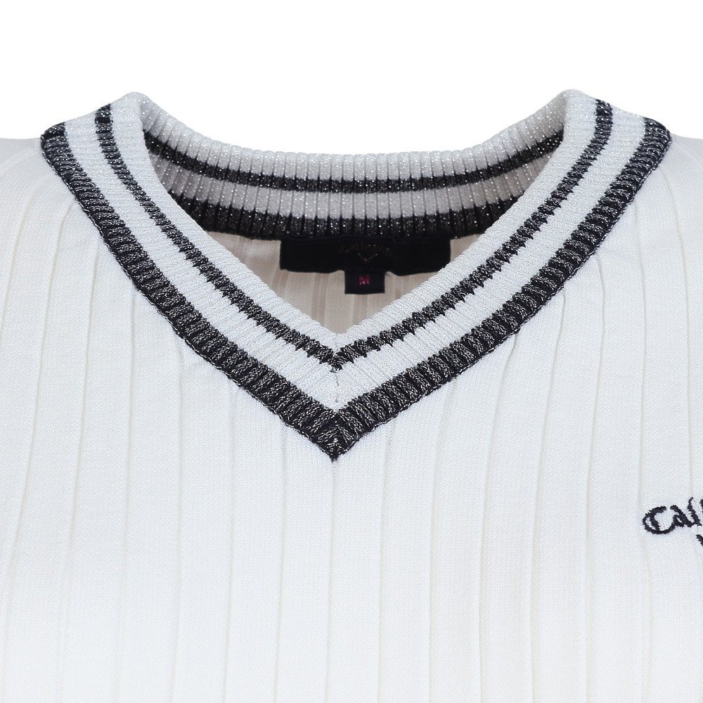 キャロウェイ（CALLAWAY）（レディース）ゴルフウェア リブ編み V
