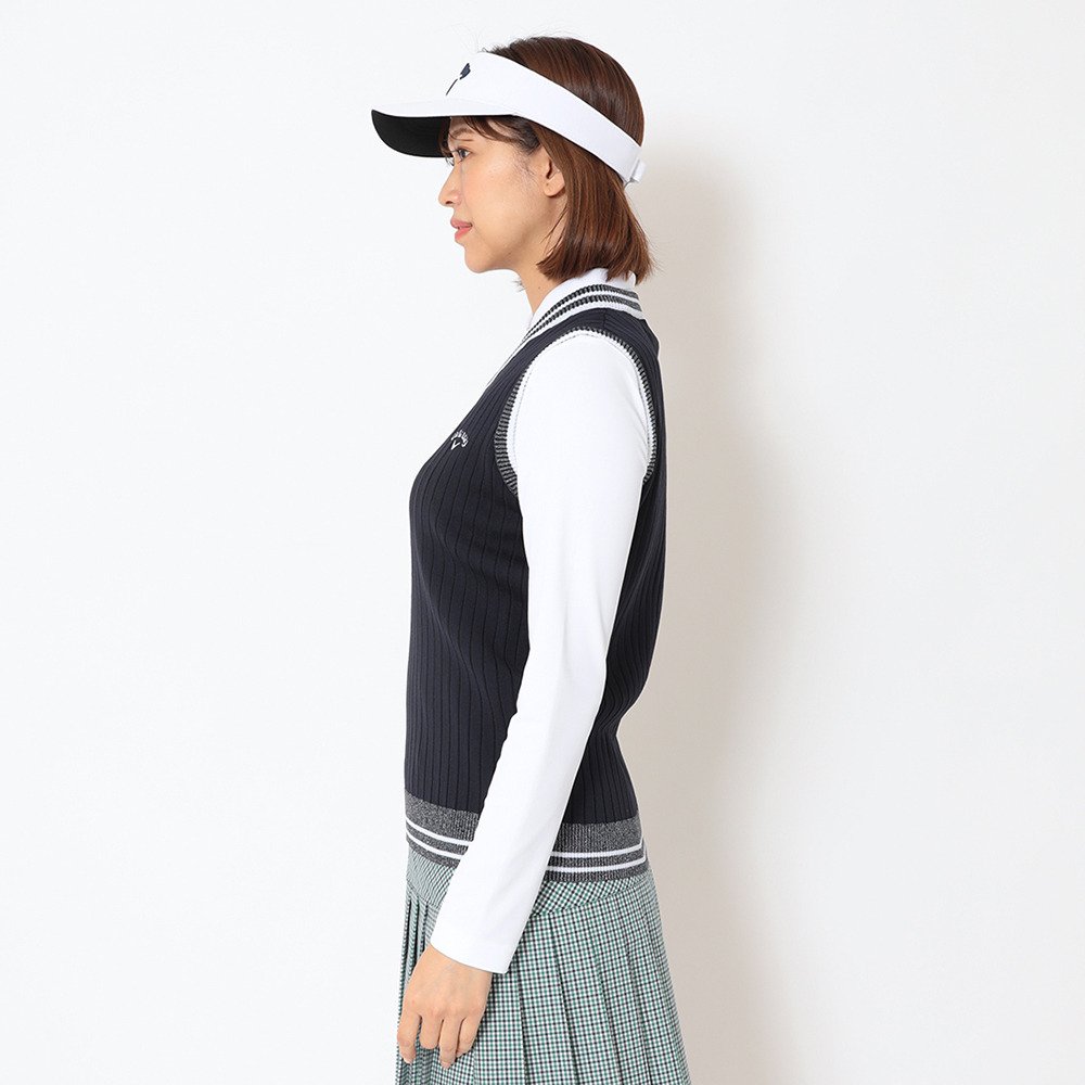 キャロウェイ（CALLAWAY）（レディース）ゴルフウェア リブ編み V