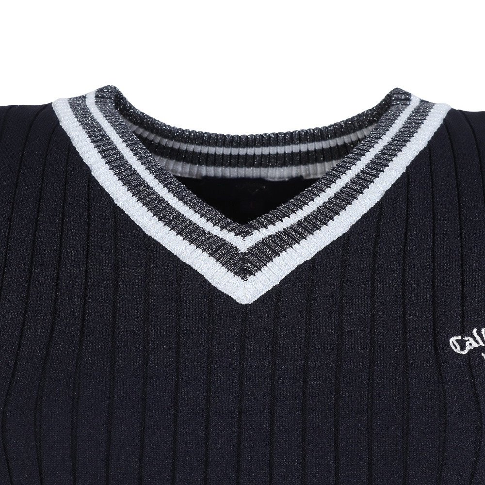 キャロウェイ（CALLAWAY）（レディース）ゴルフウェア リブ編み V