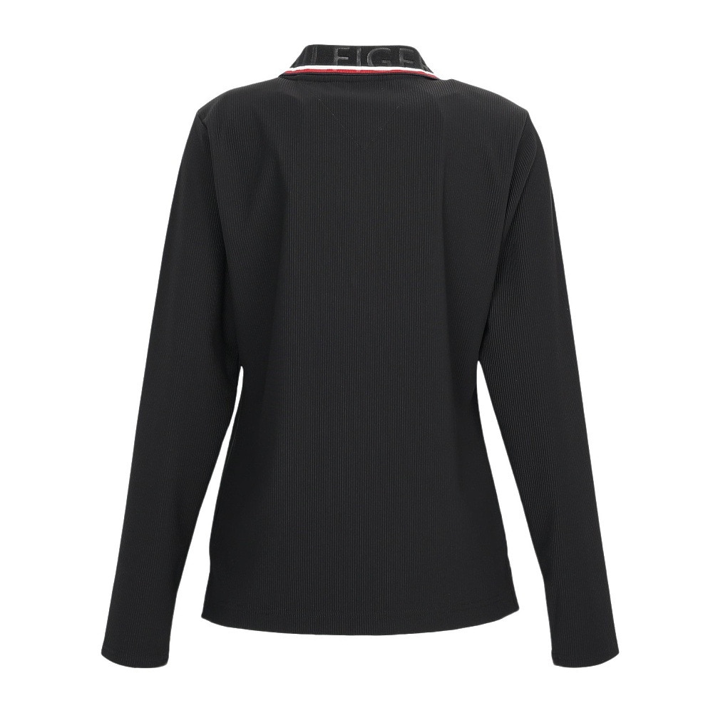 トミー ヒルフィガー ゴルフ（TOMMY HILFIGER GOLF）（レディース）ゴルフウェア ハイテンション 長袖 ポロシャツ THLA555-BLK