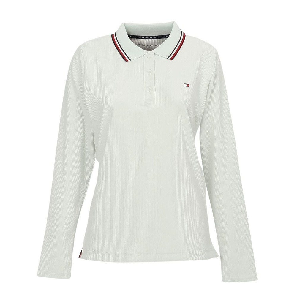 トミー ヒルフィガー ゴルフ（TOMMY HILFIGER GOLF）（レディース）ゴルフウェア ハイテンション 長袖ポロシャツ THLA555-WHT