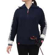 (レディース)ゴルフウェア 防風裏付き ニットブルゾン 045-12112-098-24AW