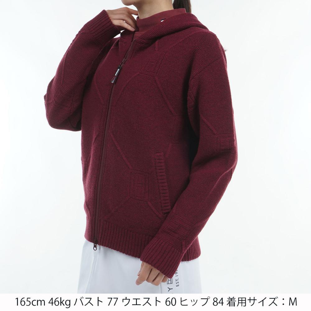 トミー ヒルフィガー ゴルフ（TOMMY HILFIGER GOLF）（レディース）ゴルフウェア スケルトンフラッグ裏地付き ZIPセーター THLA481-BRD