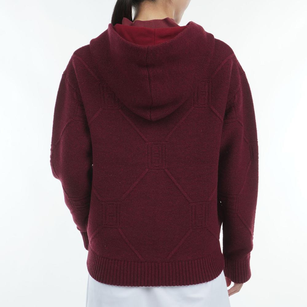 トミー ヒルフィガー ゴルフ（TOMMY HILFIGER GOLF）（レディース）ゴルフウェア スケルトンフラッグ裏地付き ZIPセーター THLA481-BRD