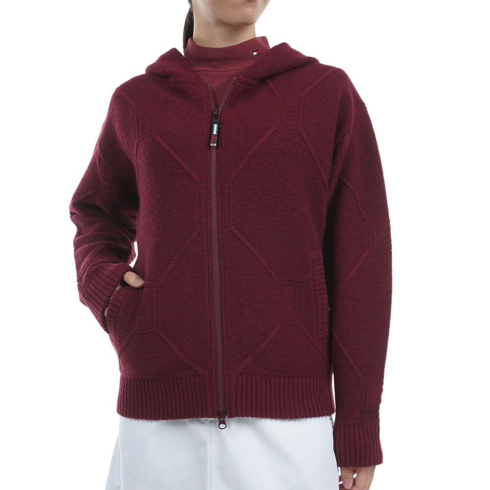 トミー ヒルフィガー ゴルフ（TOMMY HILFIGER GOLF）（レディース）ゴルフウェア スケルトンフラッグ裏地付き ZIPセーター THLA481-BRD