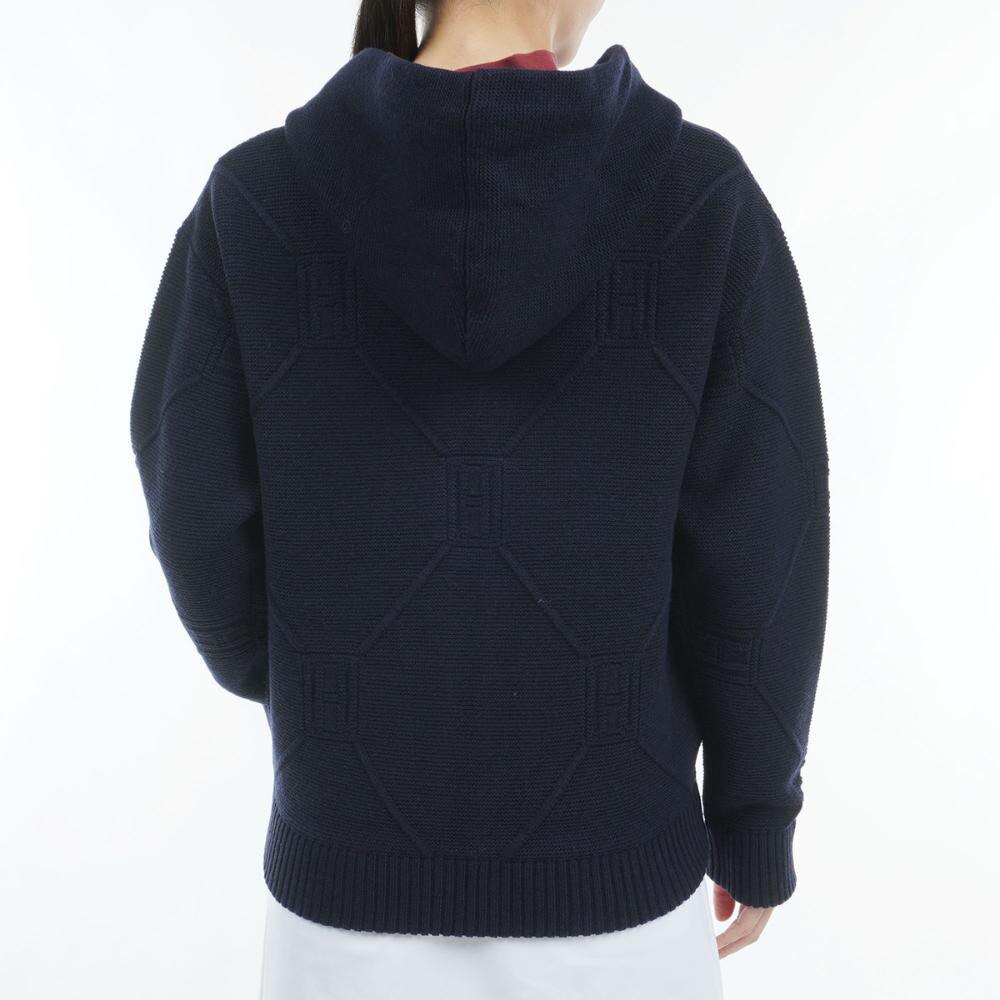 トミー ヒルフィガー ゴルフ（TOMMY HILFIGER GOLF）（レディース）ゴルフウェア スケルトンフラッグ裏地付き ZIPセーター THLA481-NVY