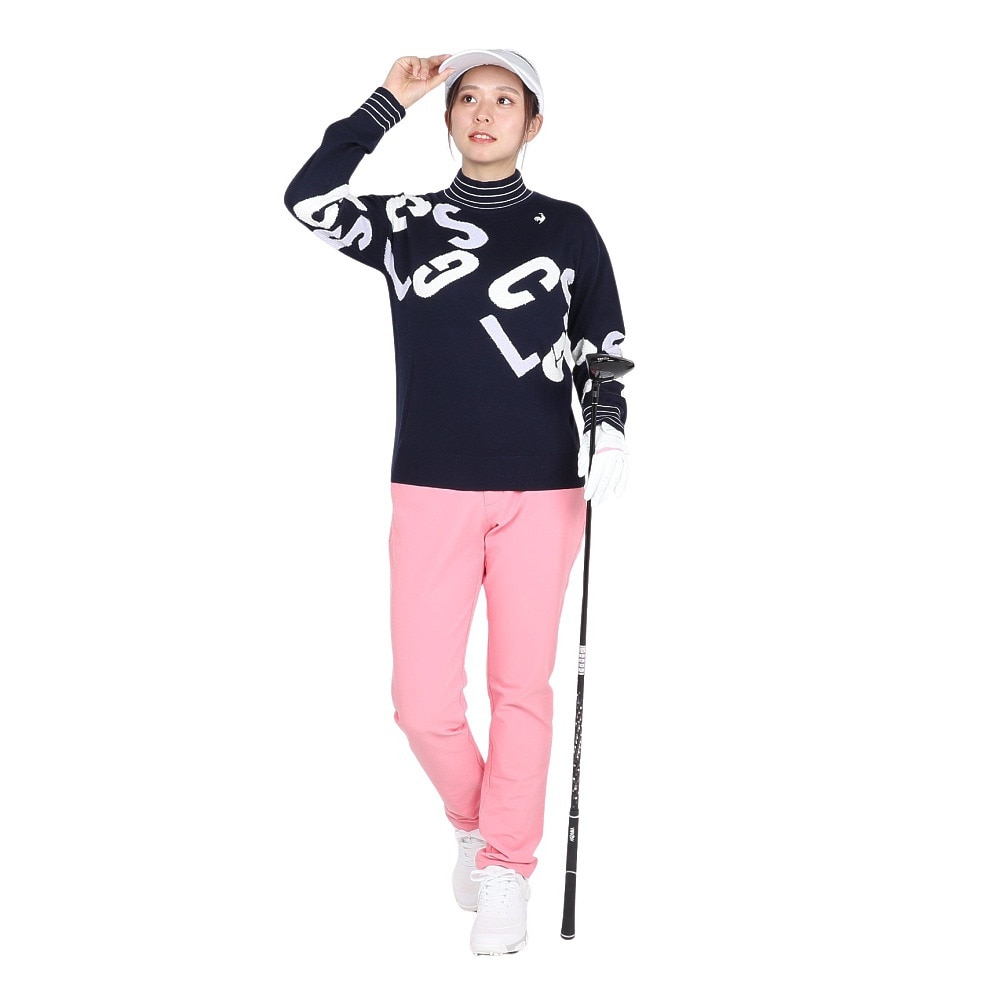 ルコックスポルティフ（lecoqsportif）（レディース）ゴルフウェア ふわふわロゴセーター QGWWJL03 NV00