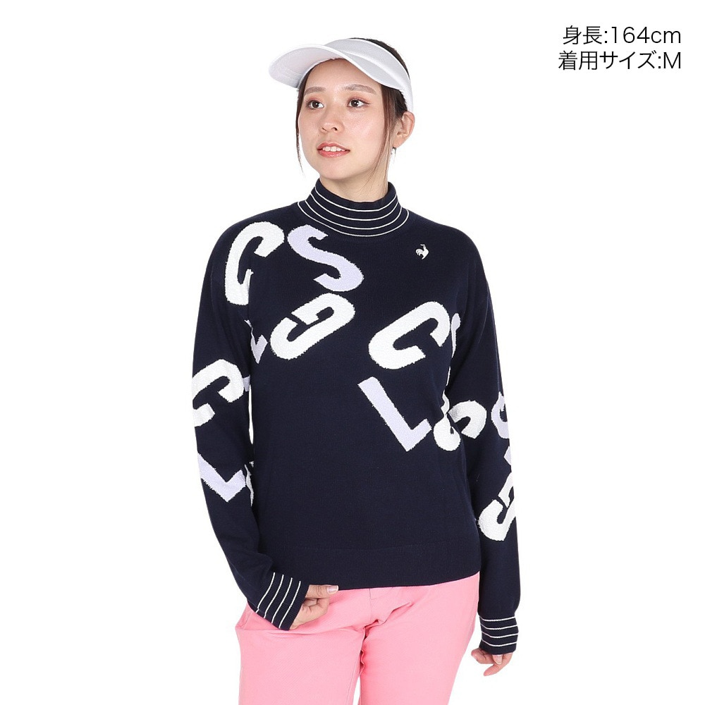 ルコックスポルティフ（lecoqsportif）（レディース）ゴルフウェア ふわふわロゴセーター QGWWJL03 NV00