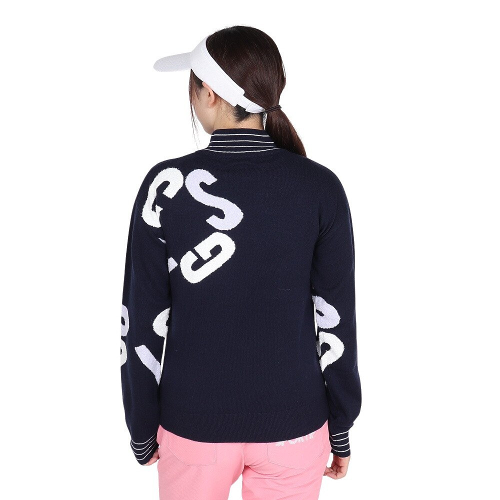 ルコックスポルティフ（lecoqsportif）（レディース）ゴルフウェア ふわふわロゴセーター QGWWJL03 NV00