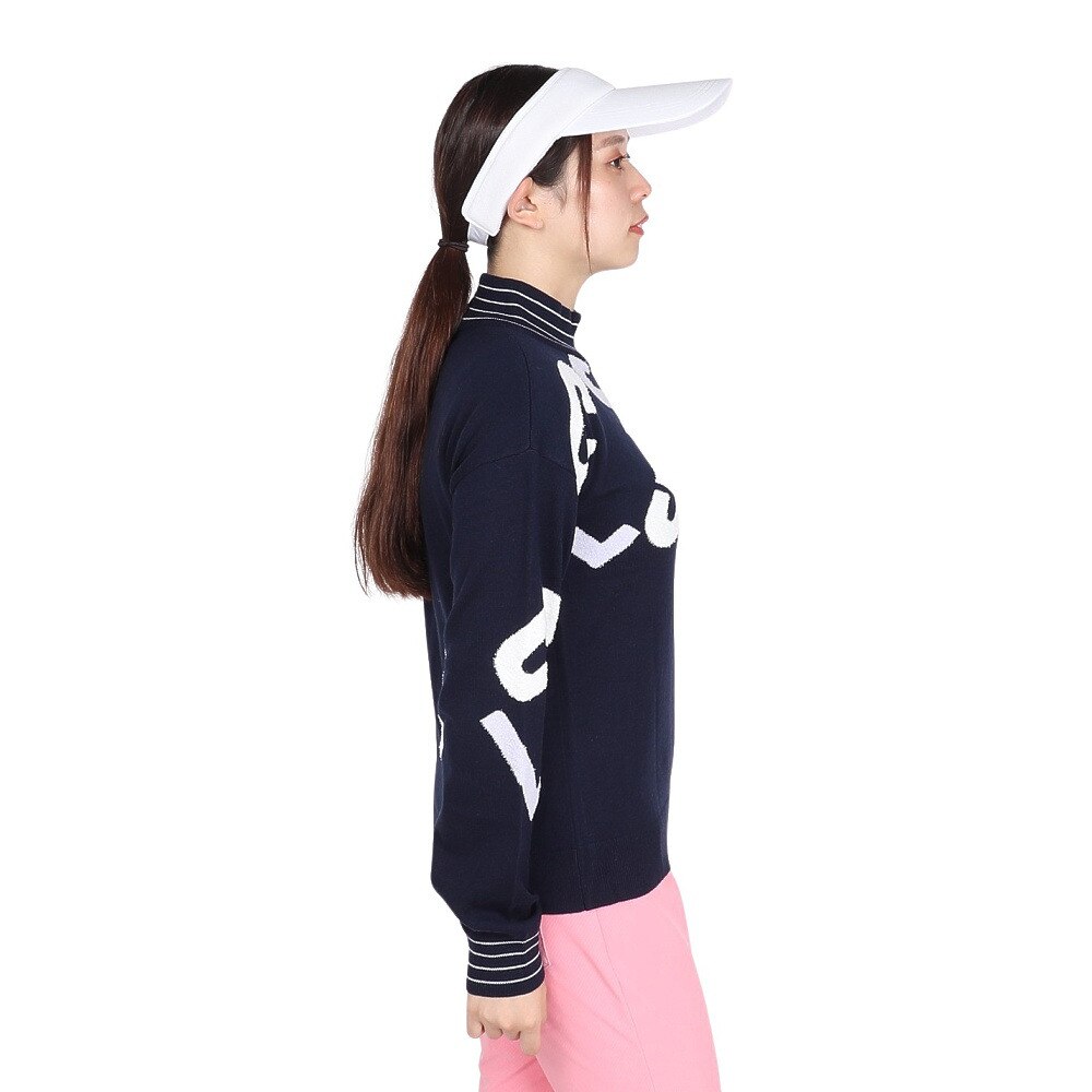 ルコックスポルティフ（lecoqsportif）（レディース）ゴルフウェア ふわふわロゴセーター QGWWJL03 NV00