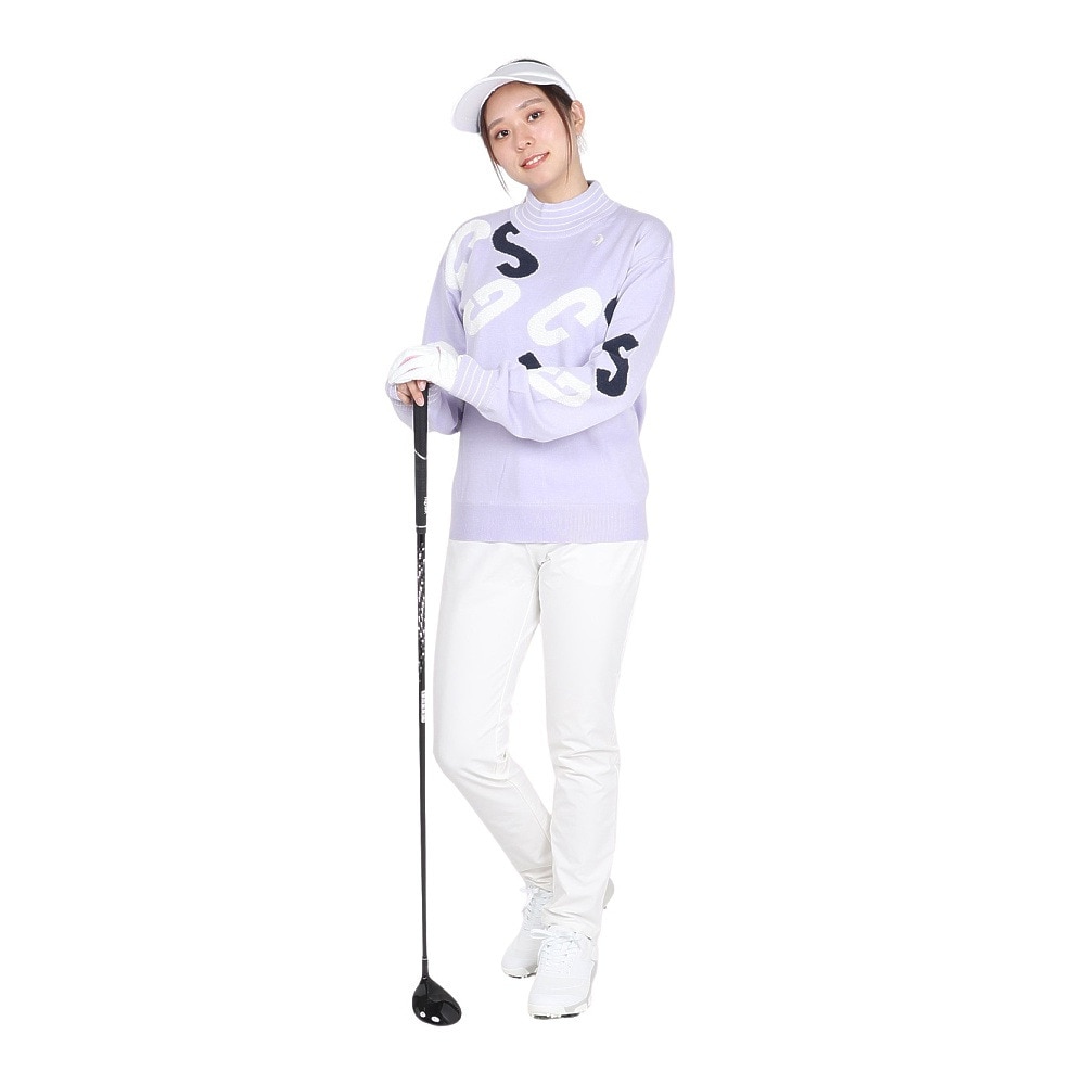 ルコックスポルティフ（lecoqsportif）（レディース）ゴルフウェア ふわふわロゴセーター QGWWJL03 PP00