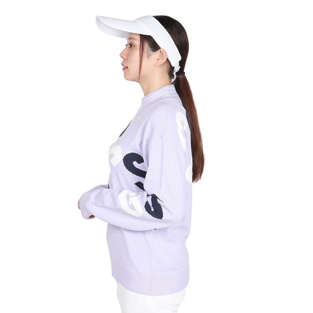 ルコックスポルティフ（lecoqsportif）（レディース）ゴルフウェア ふわふわロゴセーター QGWWJL03 PP00