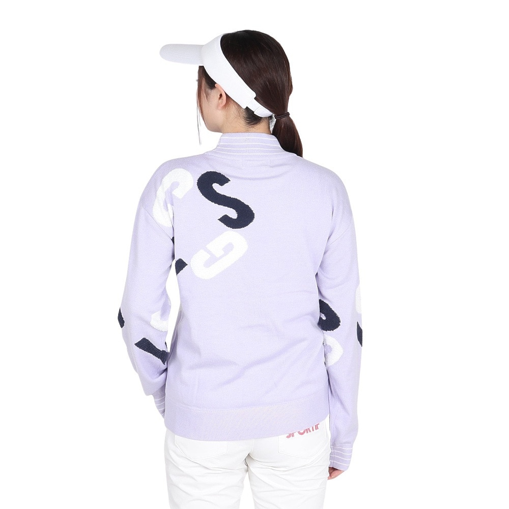 ルコックスポルティフ（lecoqsportif）（レディース）ゴルフウェア ふわふわロゴセーター QGWWJL03 PP00