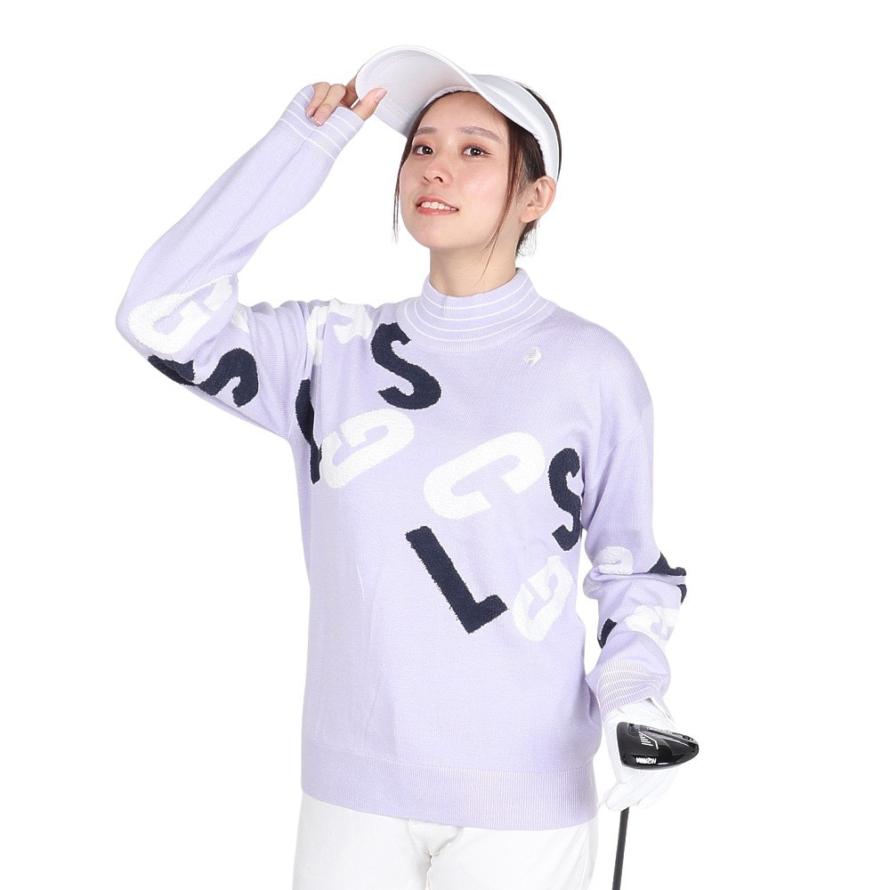 ルコックスポルティフ（lecoqsportif）（レディース）ゴルフウェア ふわふわロゴセーター QGWWJL03 PP00
