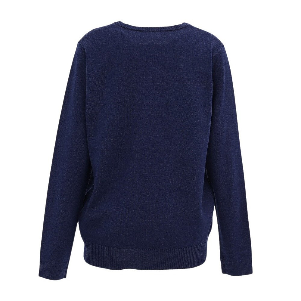 マンシング（MUNSING）（レディース）ゴルフウェア 長袖 ブロッキング ジャカードクルーネックセーター MG5FST81L NV00