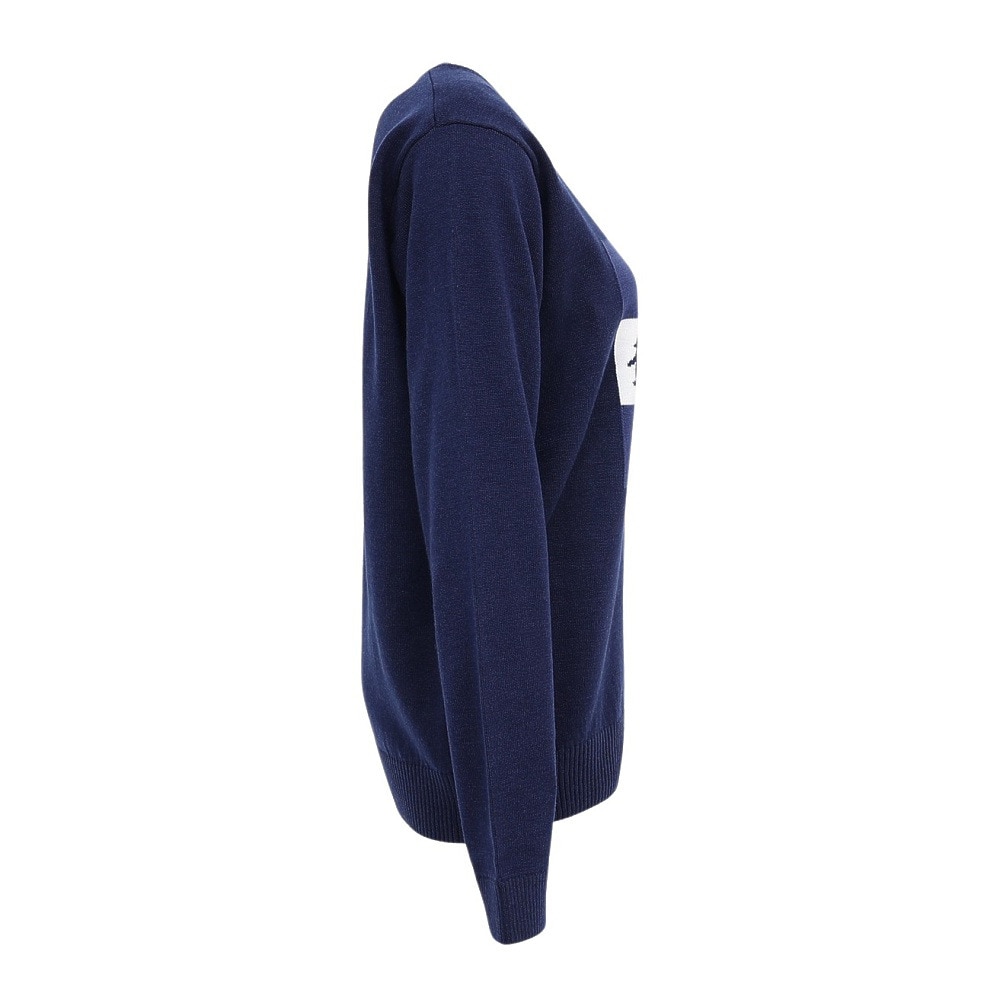 マンシング（MUNSING）（レディース）ゴルフウェア 長袖 ブロッキング ジャカードクルーネックセーター MG5FST81L NV00