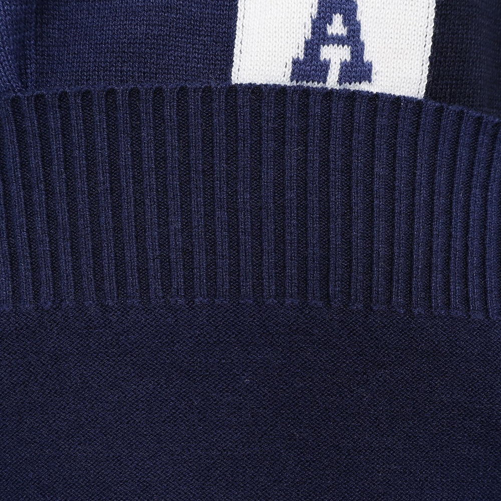 マンシング（MUNSING）（レディース）ゴルフウェア 長袖 ブロッキング ジャカードクルーネックセーター MG5FST81L NV00