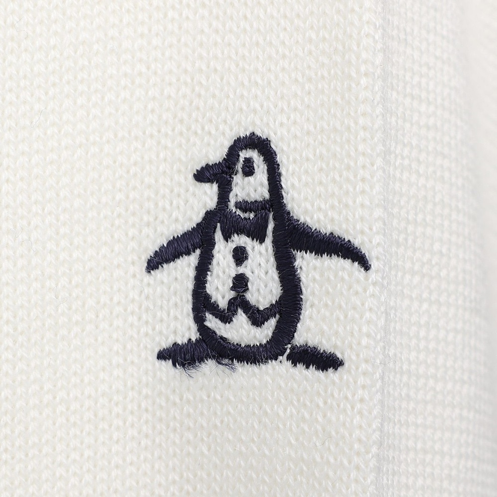 マンシング（MUNSING）（レディース）ゴルフウェア 長袖 ブロッキング ジャカードクルーネックセーター MG5FST81L WH00