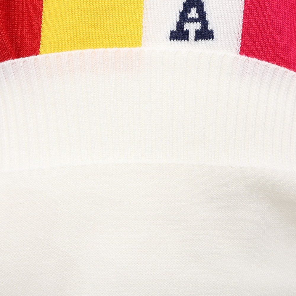 マンシング（MUNSING）（レディース）ゴルフウェア 長袖 ブロッキング ジャカードクルーネックセーター MG5FST81L WH00