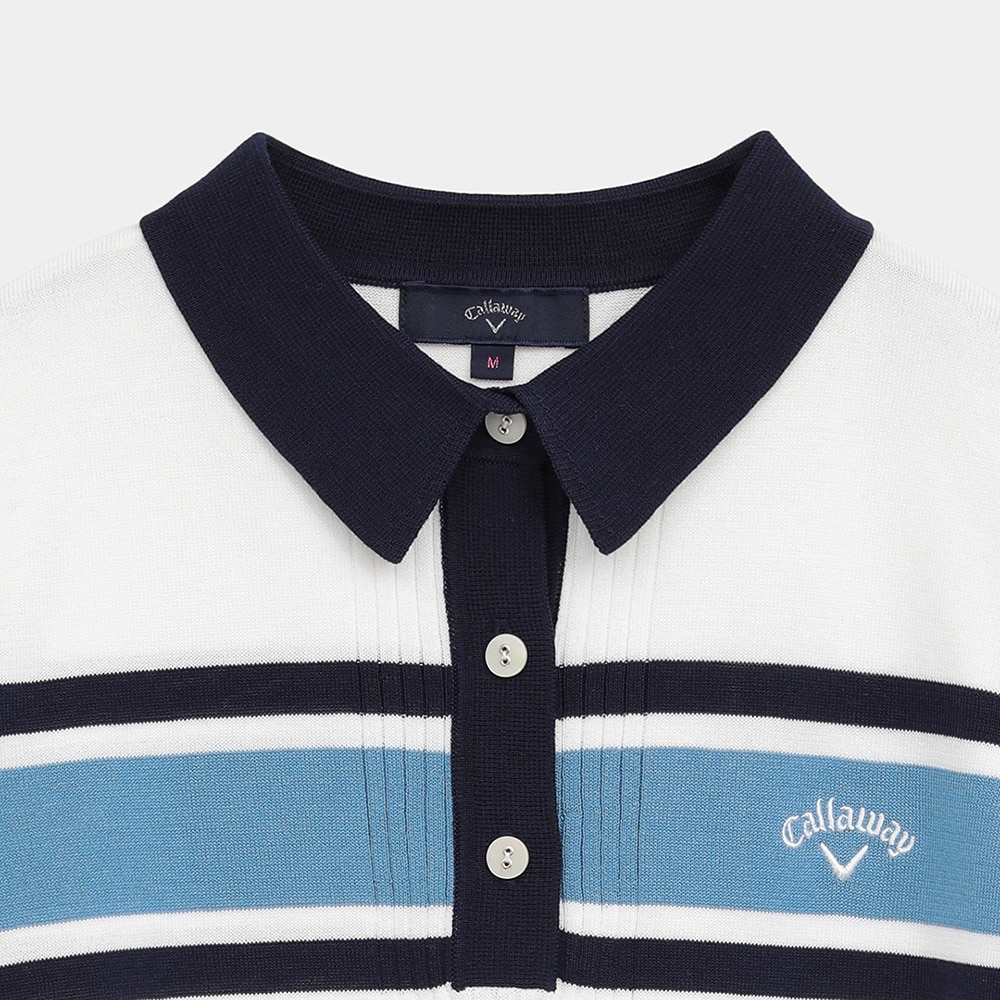 キャロウェイ（CALLAWAY）（レディース）ゴルフウェア ハイツイストコットン半袖ニットポロ C25234204-1030