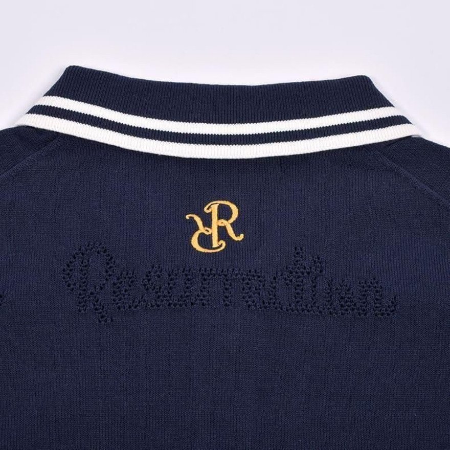 レザレクション（Resurrection）（レディース）ゴルフウェア メッシュロゴ ニットポロシャツ BF12KNPS04-W NVY