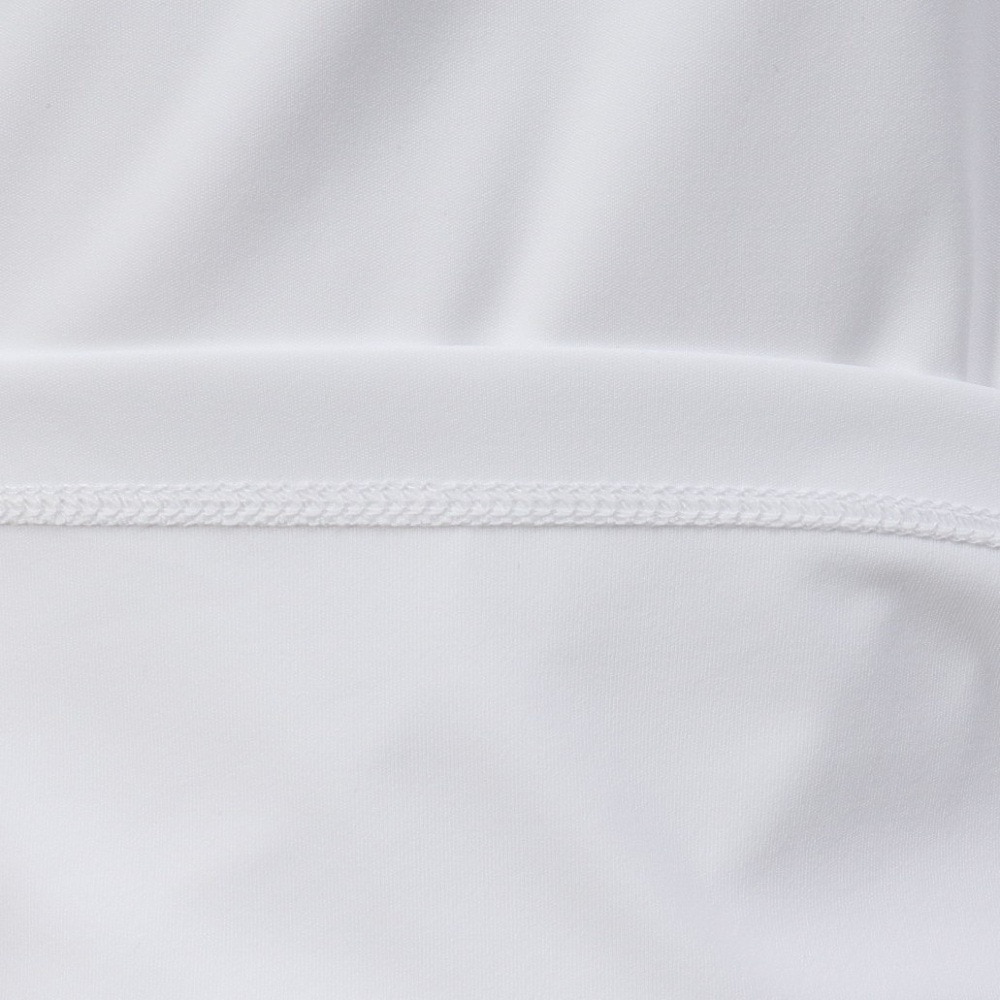ルコックスポルティフ（lecoqsportif）（レディース）ゴルフウェア 吸汗速乾 ワイドフィット モックネック半袖シャツ LG5SHS51L WH00