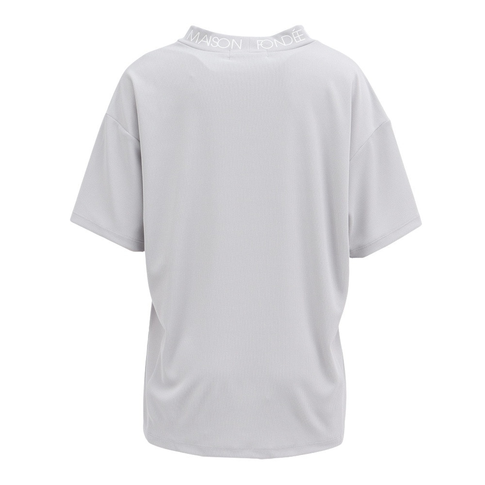 ルコックスポルティフ（lecoqsportif）（レディース）ゴルフウェア ワイドシルエット モックネック半袖シャツ LG5SHS54L GY00