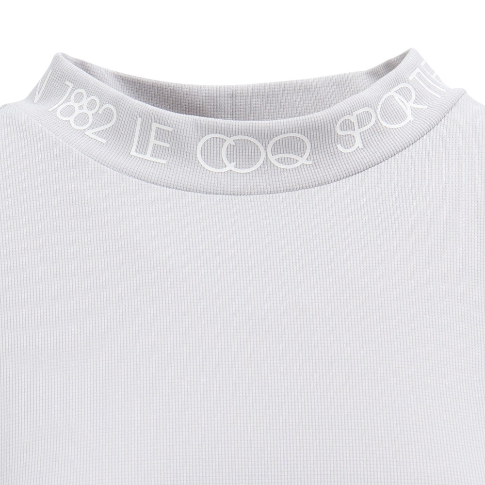 ルコックスポルティフ（lecoqsportif）（レディース）ゴルフウェア ワイドシルエット モックネック半袖シャツ LG5SHS54L GY00