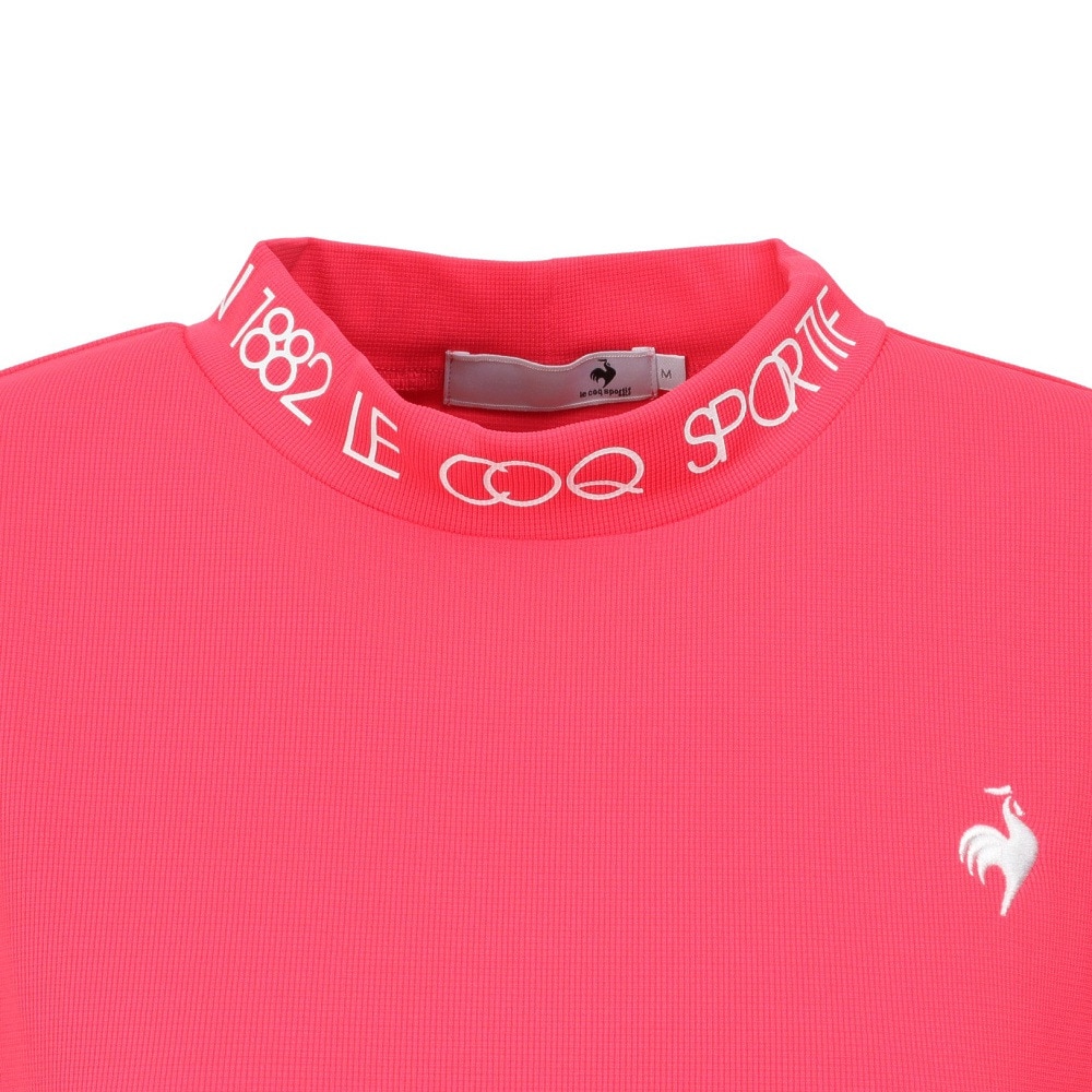 ルコックスポルティフ（lecoqsportif）（レディース）ゴルフウェア 吸汗速乾 ワイドシルエット モックネック半袖シャツ LG5SHS54L PK00
