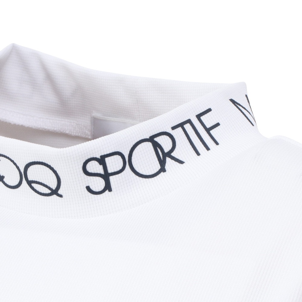 ルコックスポルティフ（lecoqsportif）（レディース）ゴルフウェア 吸汗速乾 ワイドシルエット モックネック半袖シャツ LG5SHS54L WH00