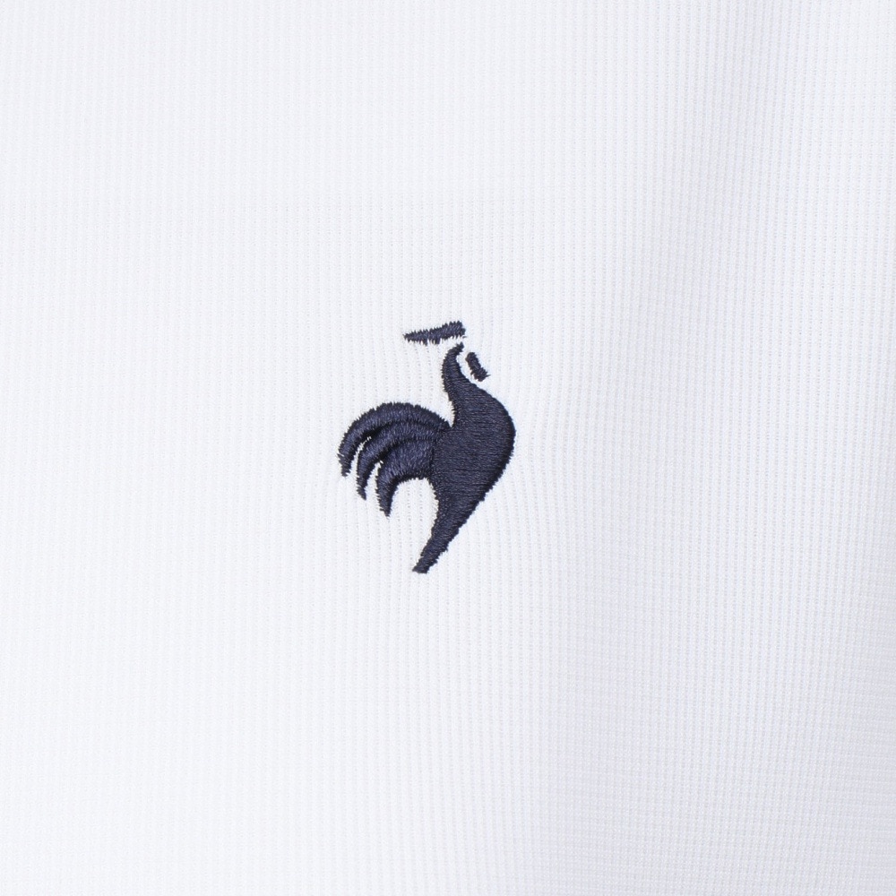 ルコックスポルティフ（lecoqsportif）（レディース）ゴルフウェア 吸汗速乾 ワイドシルエット モックネック半袖シャツ LG5SHS54L WH00