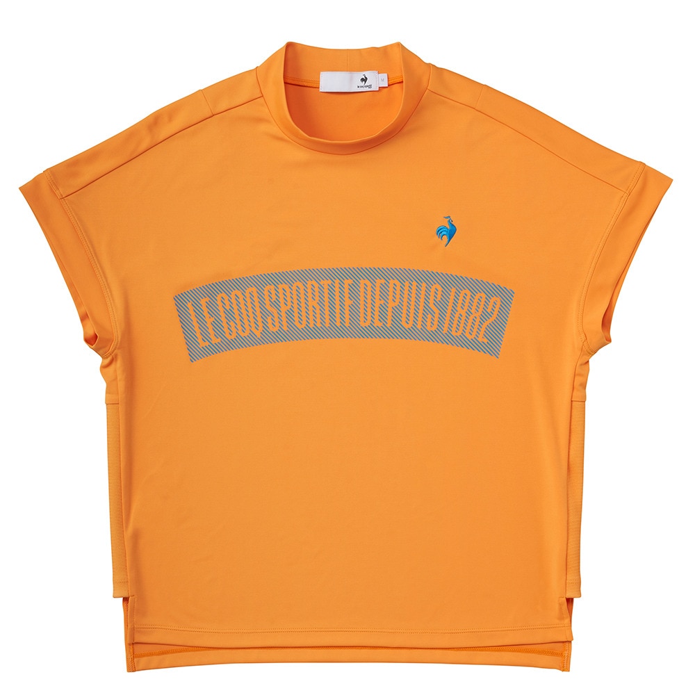 ルコックスポルティフ（lecoqsportif）（レディース）ゴルフウェア ワイドシルエット モックネック半袖シャツ LG5SHS55L OR00