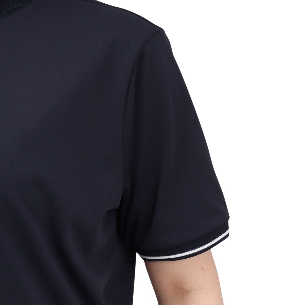 マンシングウエア（MUNSING WEAR）（レディース）ゴルフウェア 吸汗速乾 遮熱 サンスクリーン 裾リブ付き モックネック 半袖シャツ MG5SHS21L NV00