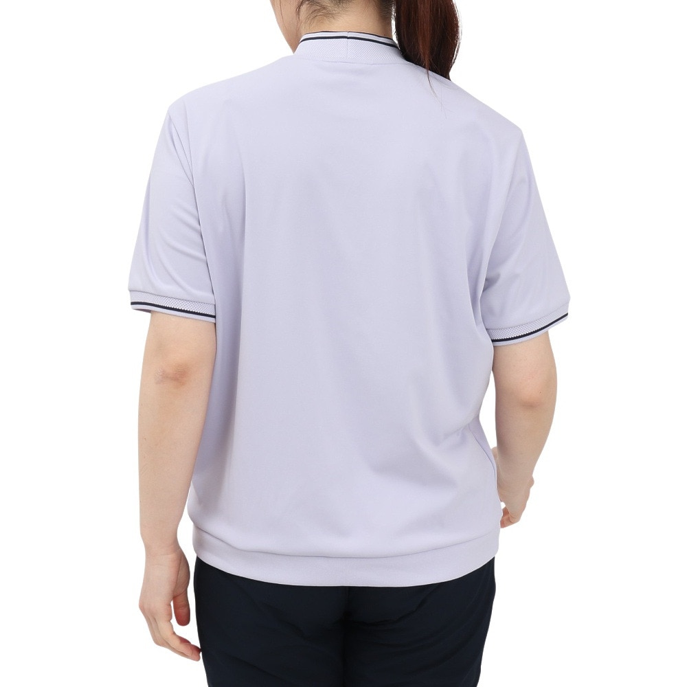マンシングウエア（MUNSING WEAR）（レディース）ゴルフウェア 吸汗速乾 遮熱 サンスクリーン 裾リブ付き モックネック 半袖シャツ MG5SHS21L PP00