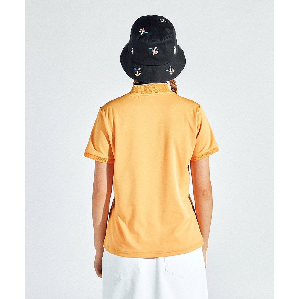 マンシングウエア（MUNSING WEAR）（レディース）ゴルフウェア 吸汗速乾 サンスクリーン 半袖モックネックシャツ MG5SHS56L OR00