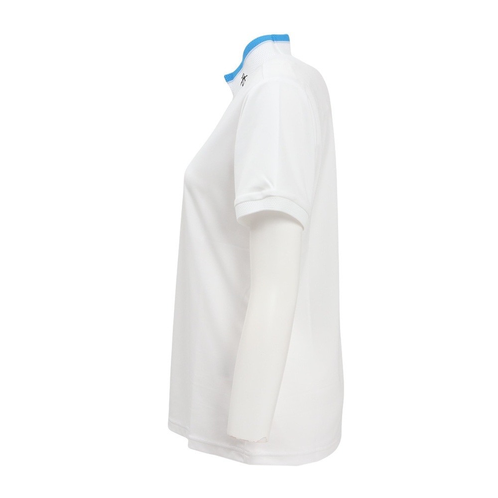 マンシングウエア（MUNSING WEAR）（レディース）ゴルフウェア 吸汗速乾 サンスクリーン モックネック半袖シャツ MG5SHS56L WH00